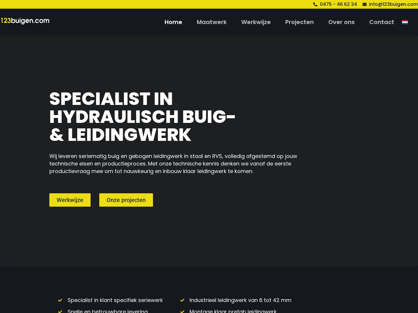 Website van 123buigen.com